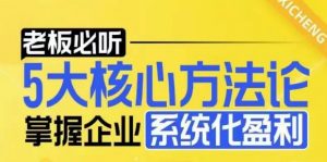 【老板必听】5大核心方法论，掌握企业系统化盈利密码-康仁安资源