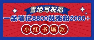 一条笔记8800+赞，涨粉2000+，火爆小红书的recraft雪地写祝福玩法(附提示词及工具)-康仁安资源