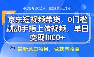 京东短视频带货，0门槛，动动手指上传视频，轻松日入1000+-康仁安资源