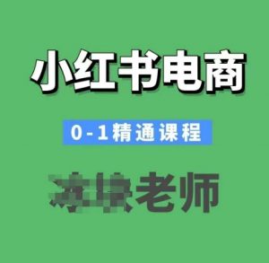 小红书电商0-1精通课程，小红书开店必学课程-康仁安资源