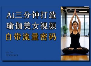 Ai3分钟打造瑜伽美女视频，自带流量密码-康仁安资源