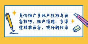 竞价推广多账户投放与获客技巧，账户搭建，多渠道精准获客，提升转化率-康仁安资源