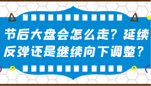 某公众号付费文章：节后大盘会怎么走？延续反弹还是继续向下调整？-康仁安资源
