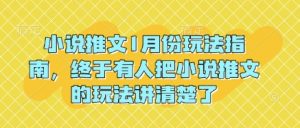 小说推文1月份玩法指南，终于有人把小说推文的玩法讲清楚了!-康仁安资源