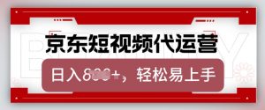 京东带货代运营，2025年翻身项目，只需上传视频，单月稳定变现8k【揭秘】-康仁安资源