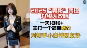 2025男粉变现全新玩法升级，日入上千简简单单，小白可轻松上手-康仁安资源