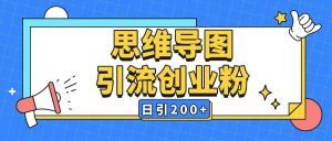 暴力引流全平台通用思维导图引流玩法ai一键生成日引200+-康仁安资源