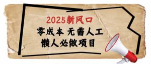 2025新风口，懒人必做项目，零成本无需人工，轻松上手无门槛-康仁安资源