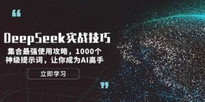 DeepSeek实战技巧：集合最强使用攻略，1000个神级提示词，让你成为AI高手-康仁安资源