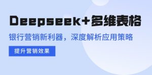Deepseek+多维表格，银行营销新利器，深度解析应用策略，提升营销效果-康仁安资源