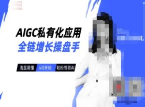 AIGC私有化应用全链增长操盘手，浅显易懂，从0开始轻松，驾驭AI-康仁安资源