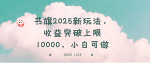 书旗2025新玩法，收益突破上限10000，小白可做-康仁安资源