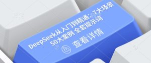 DeepSeek从入门到精通：7大场景 50大案例 全套提示词【文档】-康仁安资源