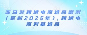 亚马逊跨境电商选品案例(更新2025年3月)，跨境电商利基选品-康仁安资源