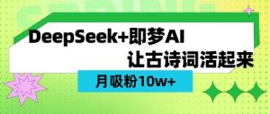 用DeepSeek做AI 古诗词视频，涨粉 10W+(保姆级教程)-康仁安资源