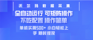 最新沃尔玛平台采集 全自动运行 可矩阵单机实测500+ 操作简单-康仁安资源
