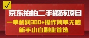 京东拍拍二手搬砖项目，一单纯利润3张，操作简单，小白兼职副业首选-康仁安资源