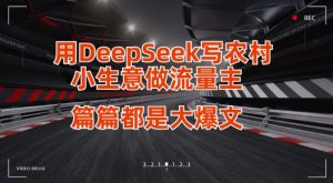 用DeepSeek写小生意做流量主，篇篇都是大爆文-康仁安资源