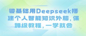 零基础用Deepseek搭建个人智能知识外脑，保姆级教程，一学就会-康仁安资源