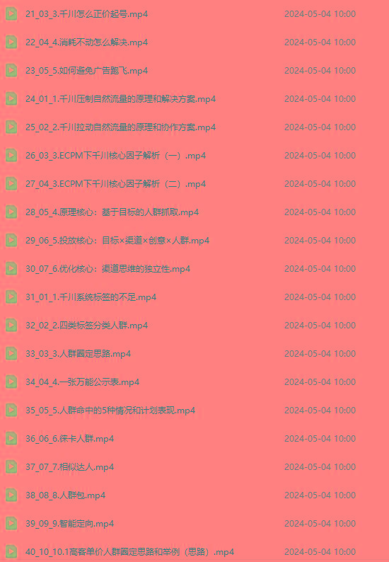 图片[2]-2024单品正价起号，直播素材投流选品：选品课+投流课+素材课+卡首屏/100节-康仁安资源
