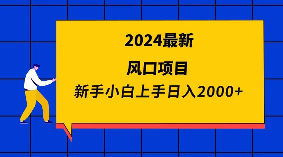 (9483期)2024最新风口项目 新手小白日入2000+-康仁安资源