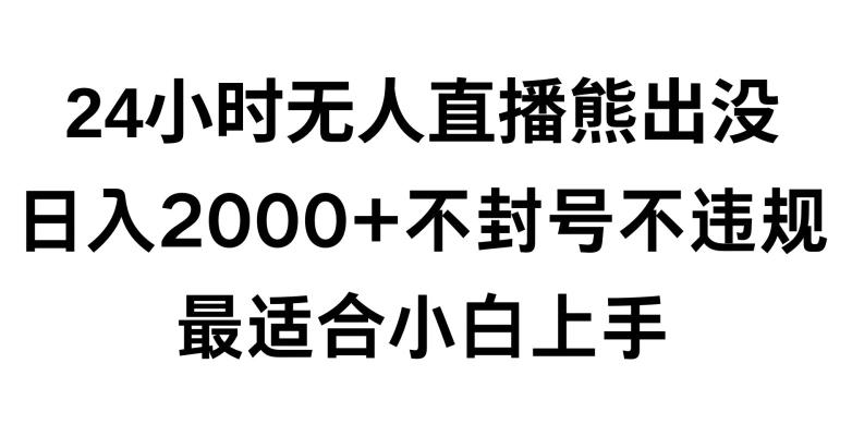 快手24小时无人直播熊出没，不封直播间，不违规，日入2000+，最适合小白上手，保姆式教学【揭秘】-康仁安资源