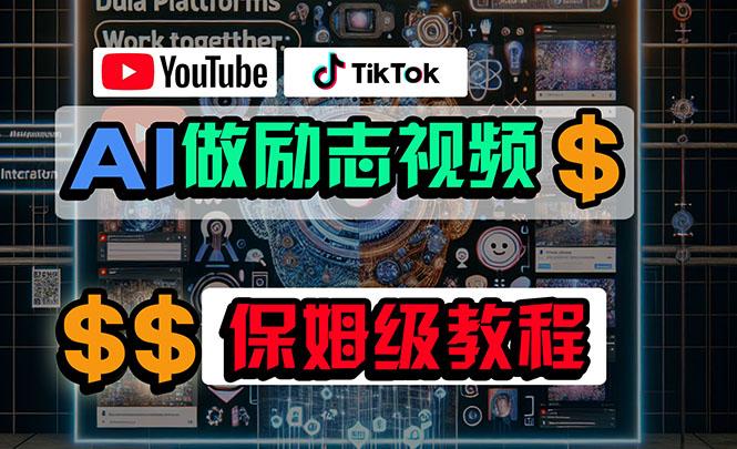 利用AI制作励志视频，在YouTube和TikTok赚钱，小白可做(附工具-康仁安资源