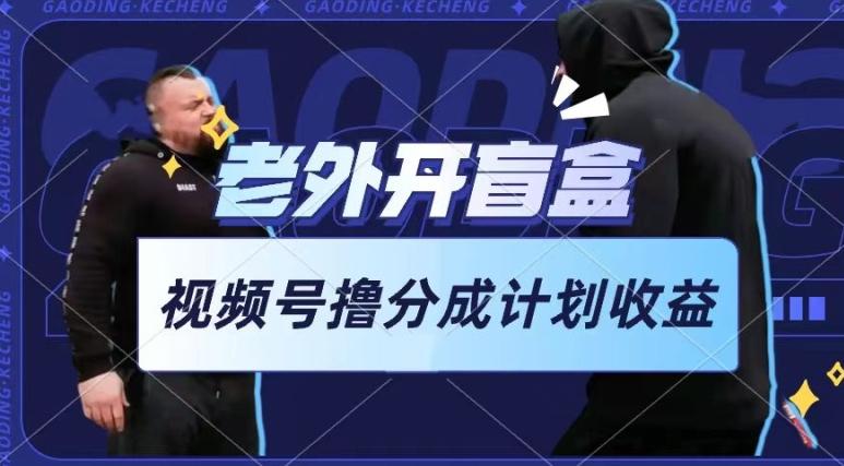 老外开盲盒视频，撸视频号分成计划收益，每天只需一小时，新手小白轻松上手【揭秘】-康仁安资源