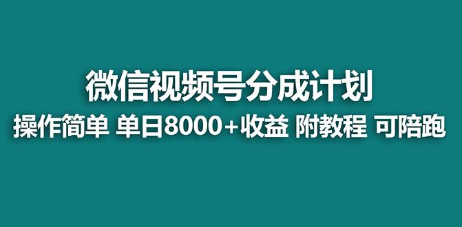 【蓝海项目】视频号分成计划最新玩法，单天收益8000+，附玩法教程，24年...-康仁安资源