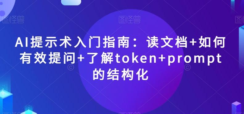 AI提示术入门指南：读文档+如何有效提问+了解token+prompt的结构化【揭秘】-康仁安资源