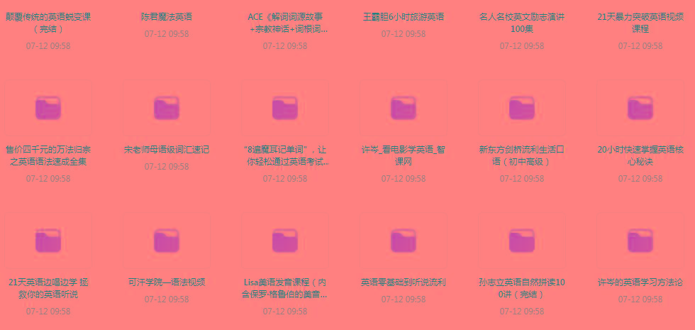 英语学习专题【350GB】-康仁安资源