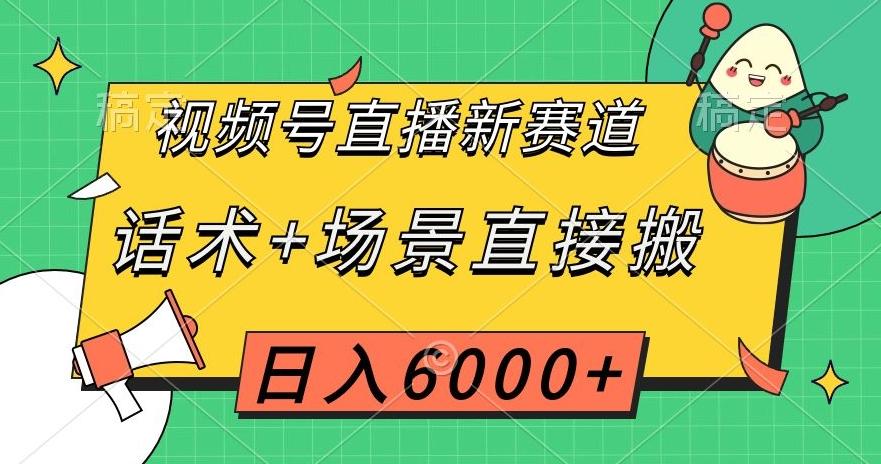 视频号直播新赛道，话术+场景直接搬，日入6000+【揭秘】-康仁安资源