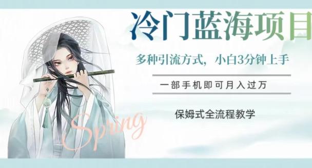 冷门蓝海项目，操作简单，小白3分钟上手，多种引流方式，保姆式全流程教学【揭秘】-康仁安资源
