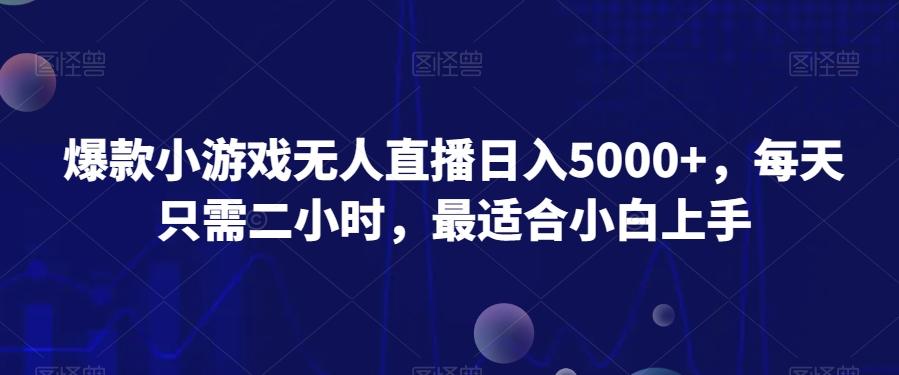 爆款小游戏无人直播日入5000+，每天只需二小时，最适合小白上手-康仁安资源