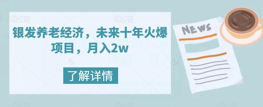银发养老经济，未来十年火爆项目，月入2w【揭秘】-康仁安资源
