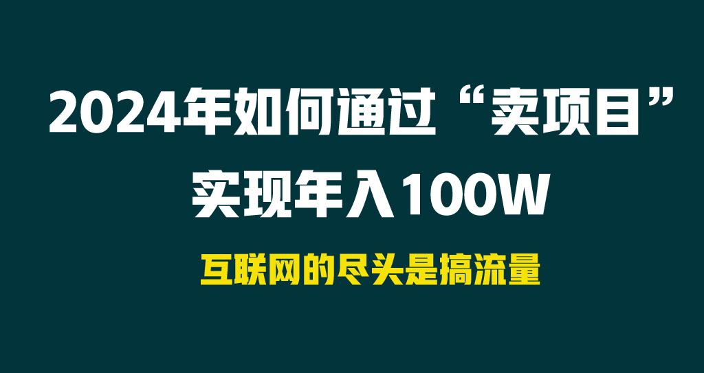 2024年如何通过“卖项目”实现年入100W-康仁安资源