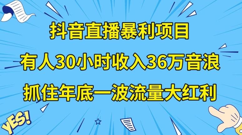 抖音直播暴利项目，有人30小时收入36万音浪，公司宣传片年会视频制作，抓住年底一波流量大红利【揭秘】-康仁安资源