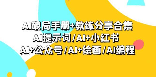 (9351期)AI破局手册+教练分享合集：AI提示词/AI+小红书 /AI+公众号/AI+绘画/AI编程-康仁安资源
