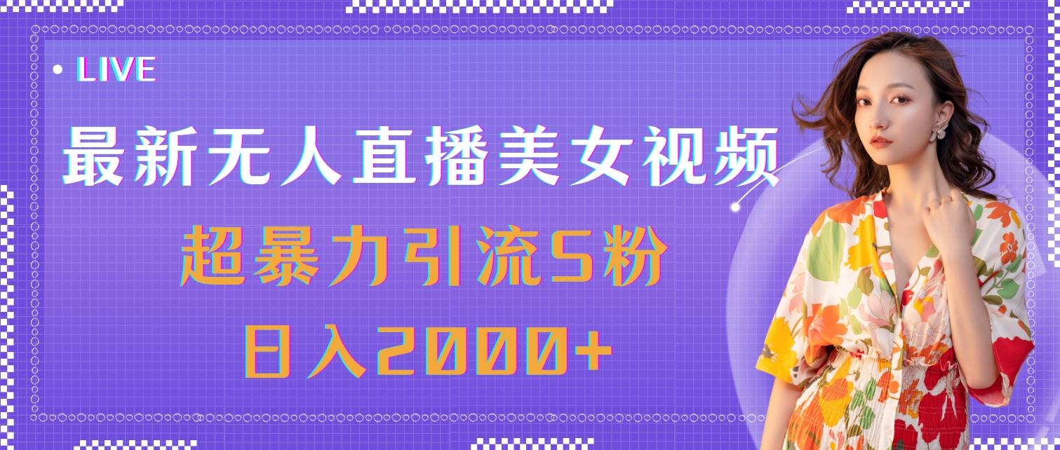 最新无人直播美女视频，超暴力引流S粉日入2000+-康仁安资源