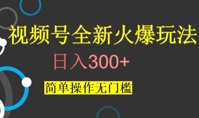 视频号最新爆火玩法，日入300+，简单操作无门槛【揭秘】-康仁安资源