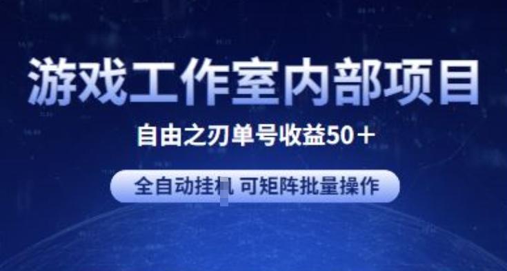 游戏工作室内部项目 自由之刃2 单号收益50+ 全自动挂JI 可矩阵批量操作【揭秘】-康仁安资源