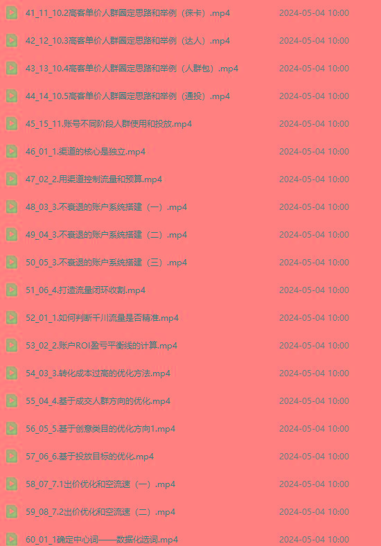 图片[3]-2024单品正价起号，直播素材投流选品：选品课+投流课+素材课+卡首屏/100节-康仁安资源