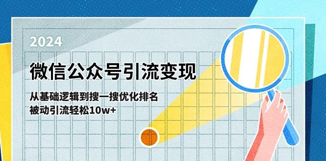 微信公众号-引流变现课-从基础逻辑到搜一搜优化排名，被动引流轻松10w+-康仁安资源
