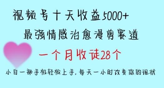 十天收益5000+，多平台捞金，视频号情感治愈漫剪，一个月收徒28个，小白一部手机轻松上手【揭秘】-康仁安资源