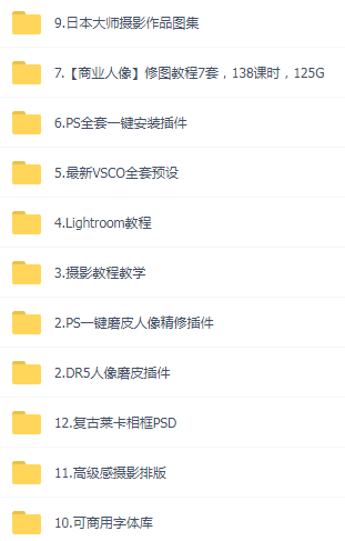 某宝买的杂乱PS LR教程预设摄影-康仁安资源