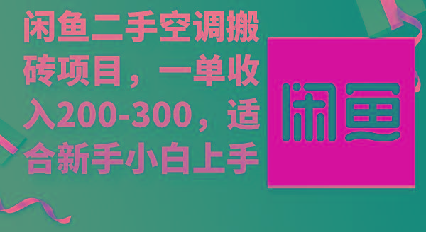 (9539期)闲鱼二手空调搬砖项目，一单收入200-300，适合新手小白上手-康仁安资源