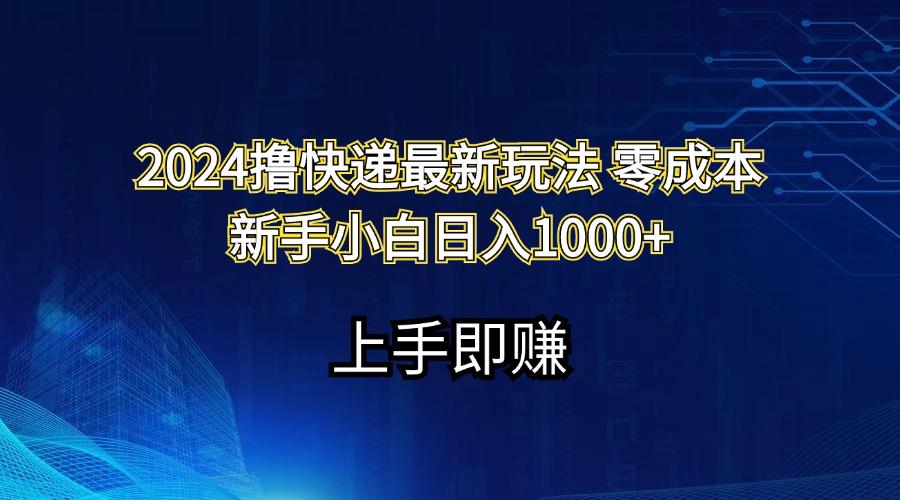 2024撸快递最新玩法零成本新手小白日入1000+-康仁安资源