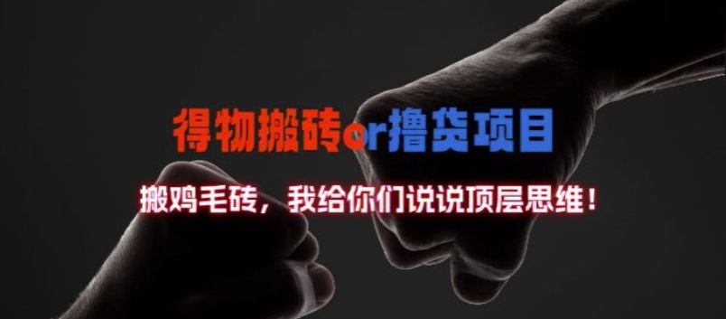 得物搬砖撸货项目?掰下数据，我给你们说说顶层思维【揭秘】-康仁安资源