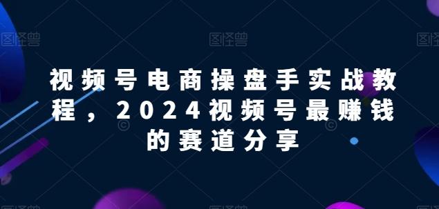 视频号电商实战教程，2024视频号最赚钱的赛道分享-康仁安资源