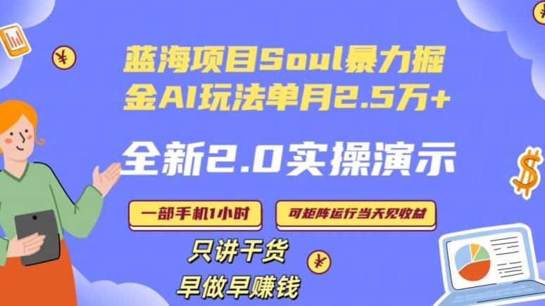 Soul怎么做到单月变现25000+全新2.0AI掘金玩法全程实操演示小白好上手【揭秘】-康仁安资源
